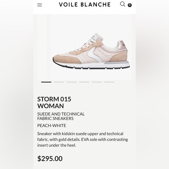 NWT VOILE BLANCHE STORM 015 WOMAN
Suede And Technical Fabric Peach-White Sneaker - Picture 2 of 16